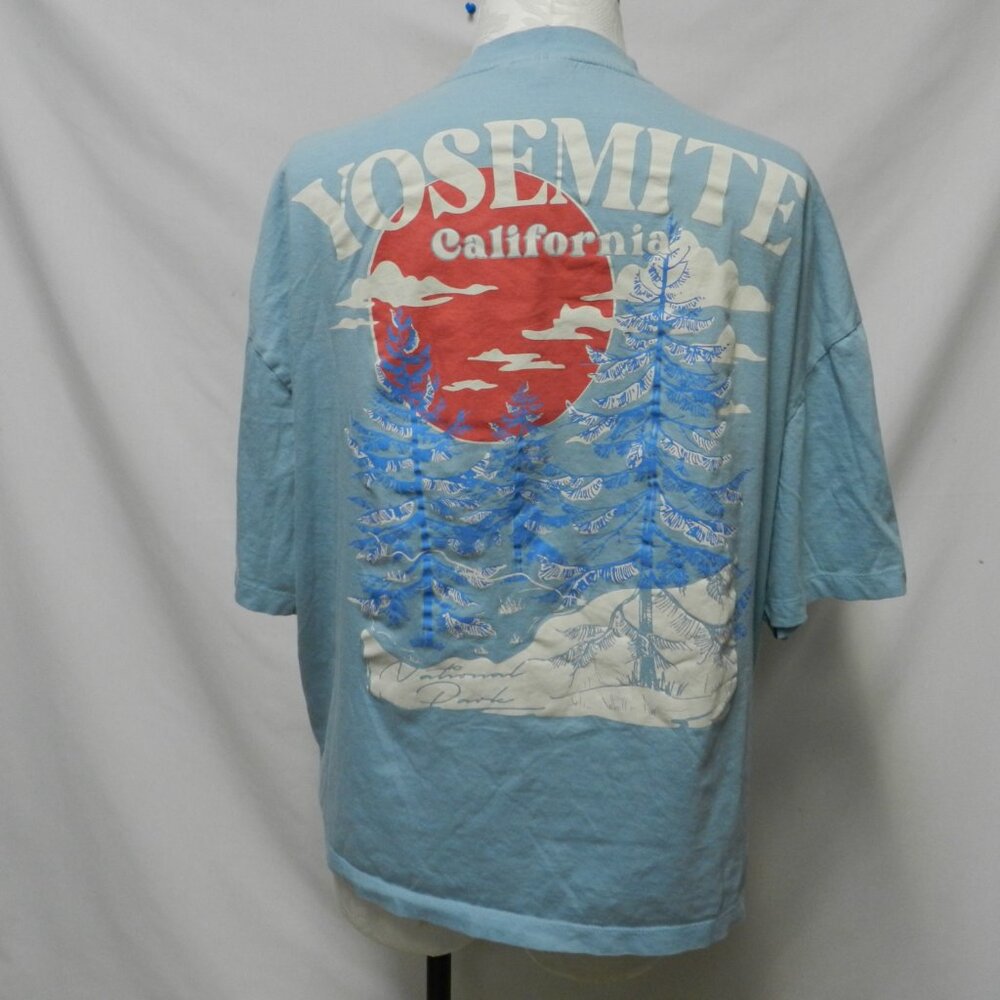 ASOS Yosemite California oversized knit t shirt top Men blue Size Sz Large Lg L